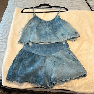 Wild honey blue tie dye set